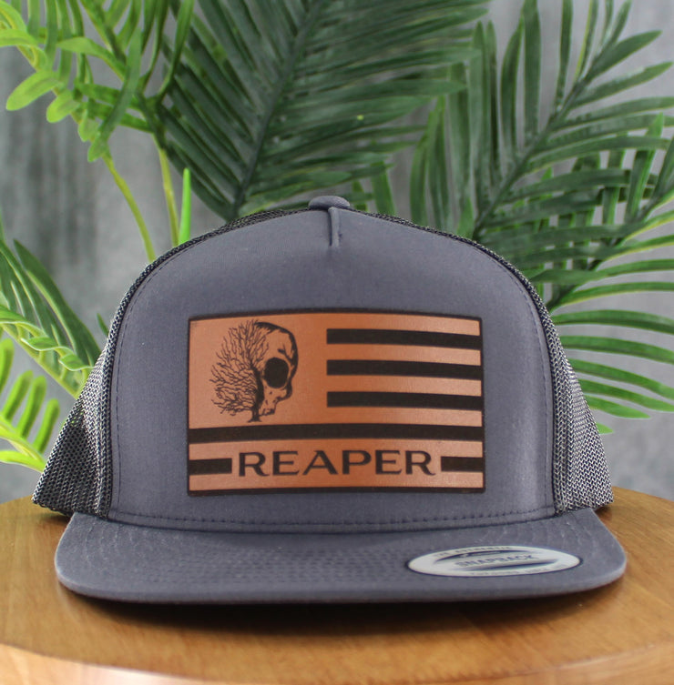 Reaper Leather Flag Snapback
