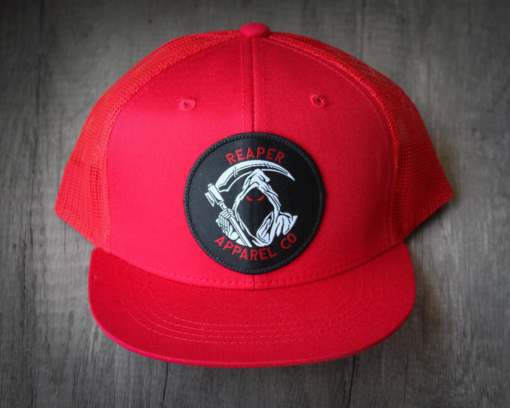Youth Reaper Logo Hat- Red Snapback
