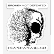 Broken Not Defeated 4" Sticker