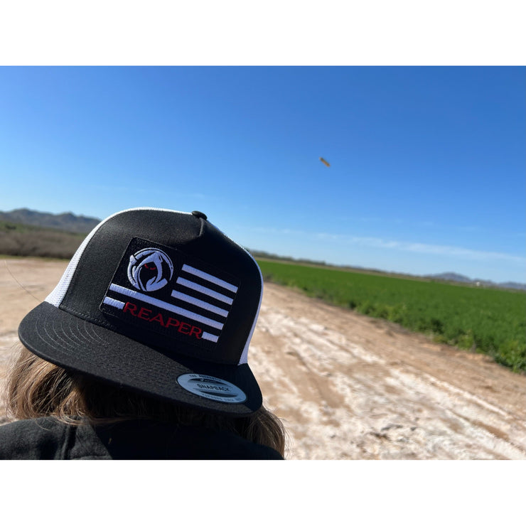 Flag Snapback Black/White