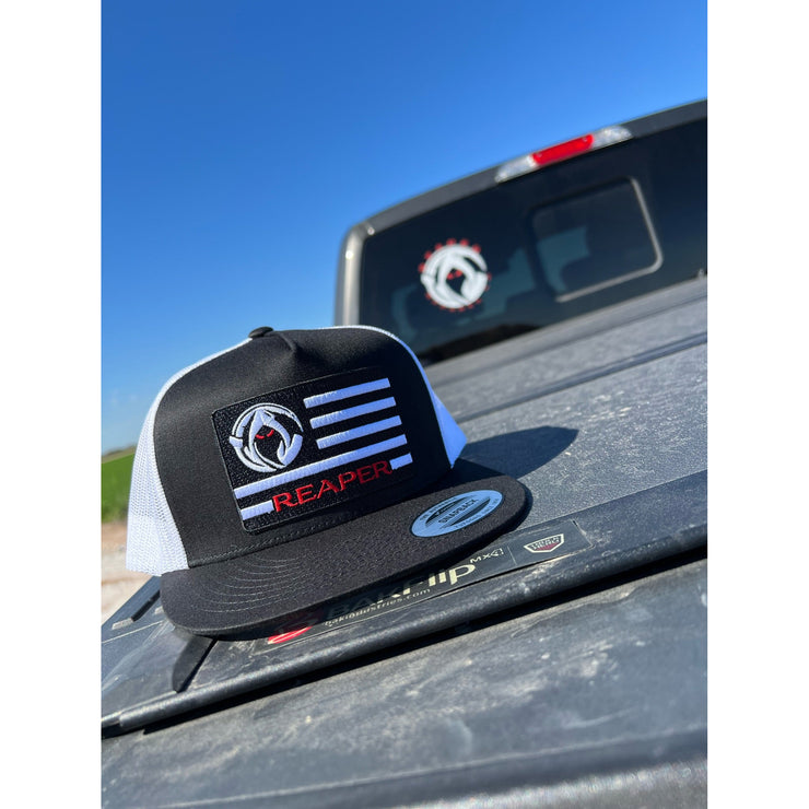 Flag Snapback Black/White